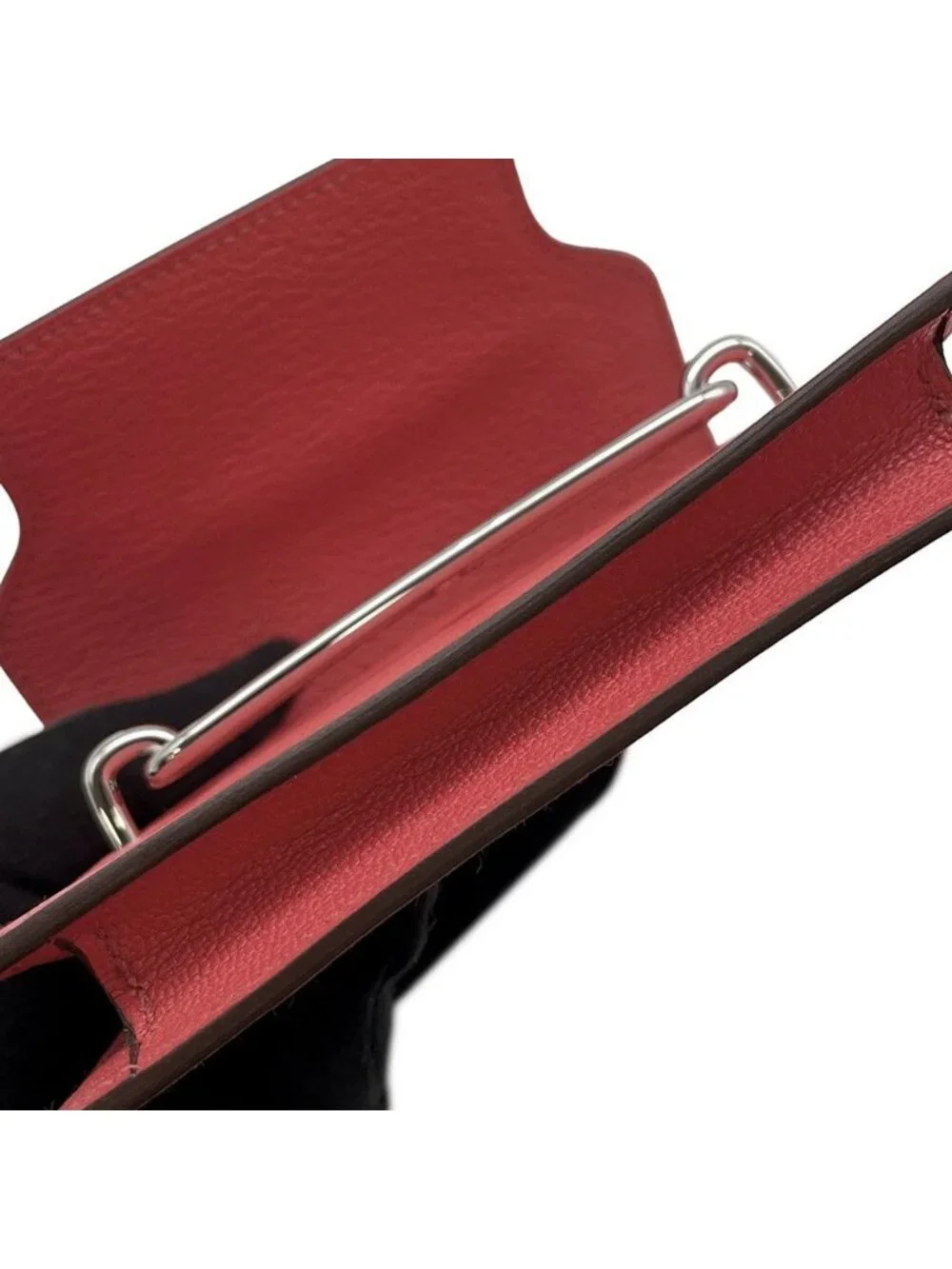 Hermes Wallet Roulis Slim Rose Texas Silver Chevre Misor